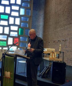 Jan Morsink in het voorgaan